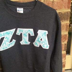 Zta zeta tau alpha letter crewneck